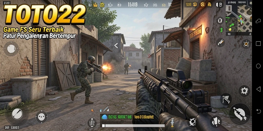 Tampilan gameplay TOTO22 dengan aksi tembak-menembak yang intens.