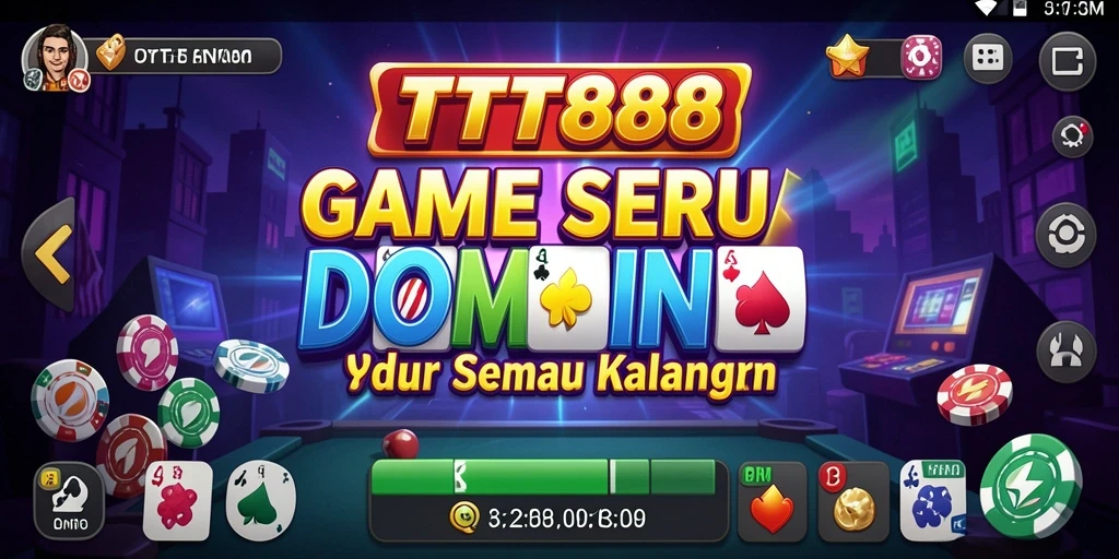 Tampilan gameplay seru TTT888 dengan Domino klasik.